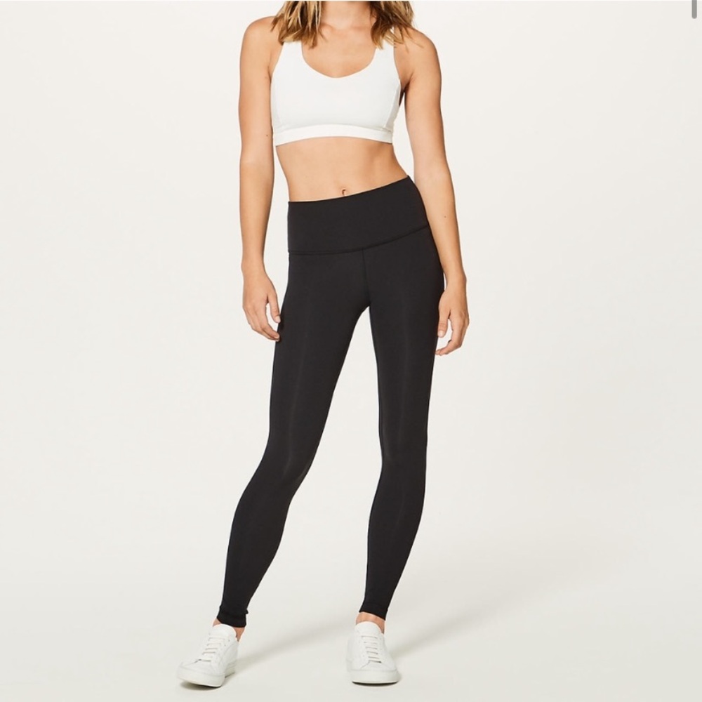 Lululemon Black Full Length Mid Rise Wunder Unders